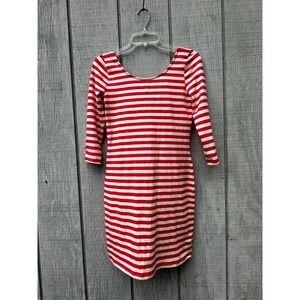 American Eagle Outfitters Red White‎ Striped Dress Womens Small Knit Mini